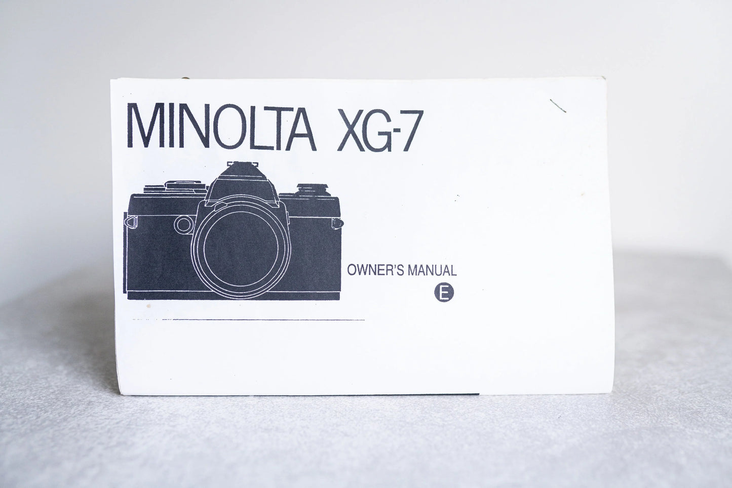 Vintage Minolta XG-7 Owners Manual User Guide (Copy)