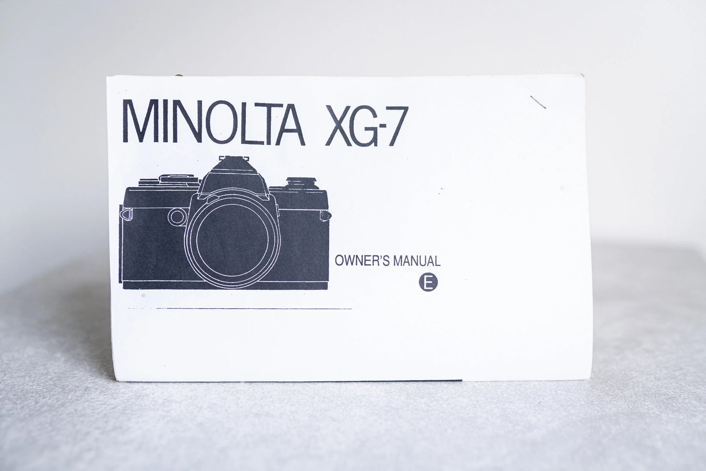 Vintage Minolta XG-7 Owners Manual User Guide (Copy)