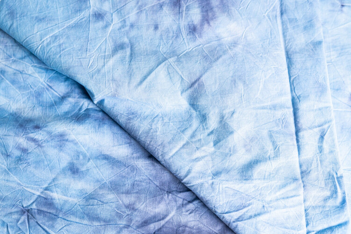 Lightweight Blue and Purple Tie Dye Backdrop - Approximately 9 1/4ft x 6ft