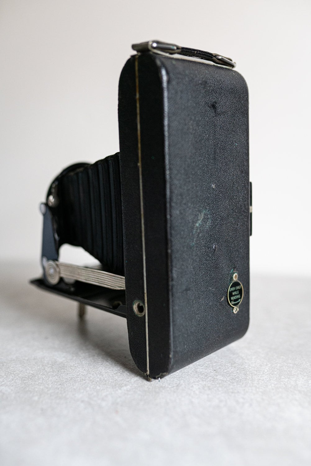 Kodak Folding 616 Film Art Deco Camera w/ Leather Case