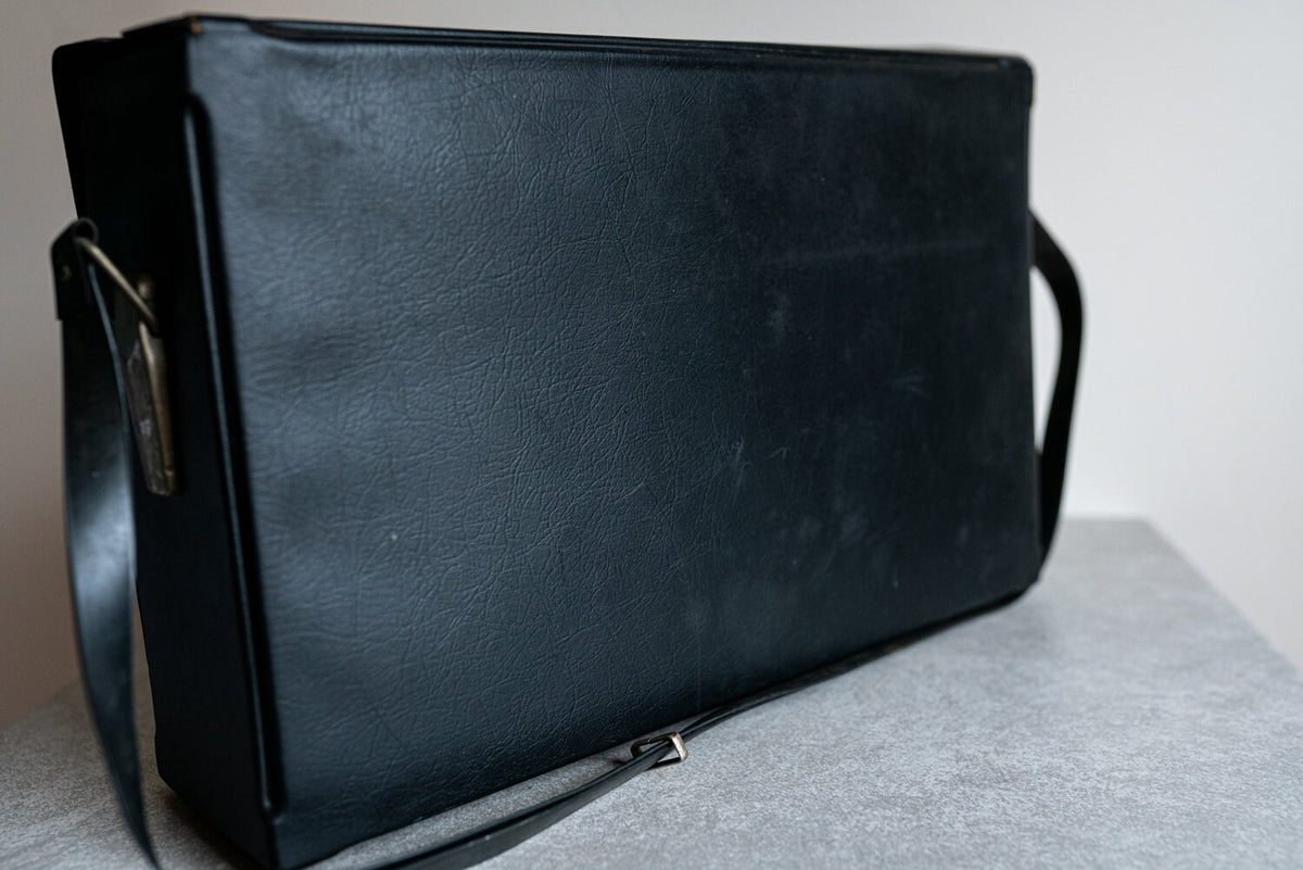 Vintage Black Vinyl Camera Case w/ Short Strap