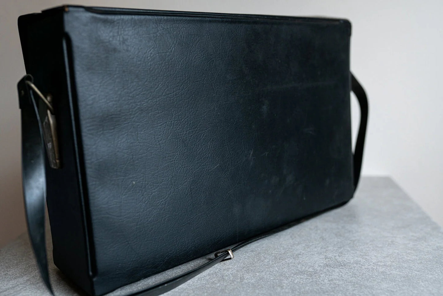 Vintage Black Vinyl Camera Case w/ Short Strap