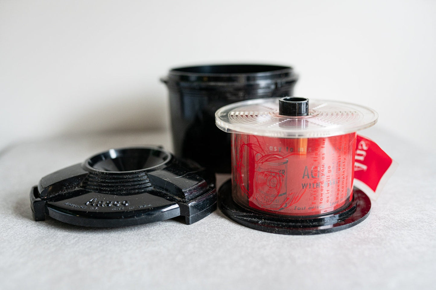Ansco Developing Tank w/ Self-Threading Adjustable Reel for 35mm and 120 Film