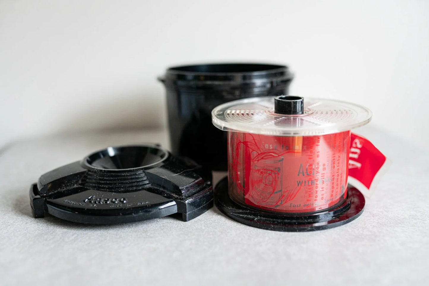 Ansco Developing Tank w/ Self-Threading Adjustable Reel for 35mm and 120 Film