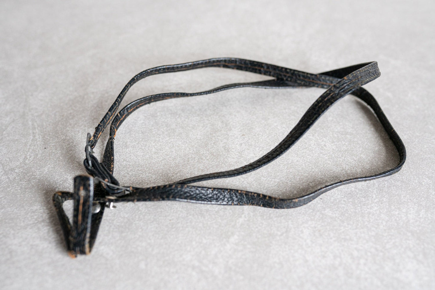 Vintage 1960s Black Leather Camera Strap