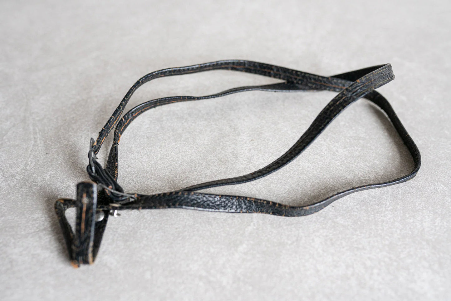 Vintage 1960s Black Leather Camera Strap