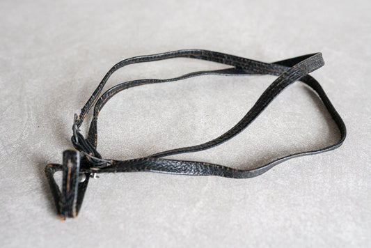 Vintage 1960s Black Leather Camera Strap