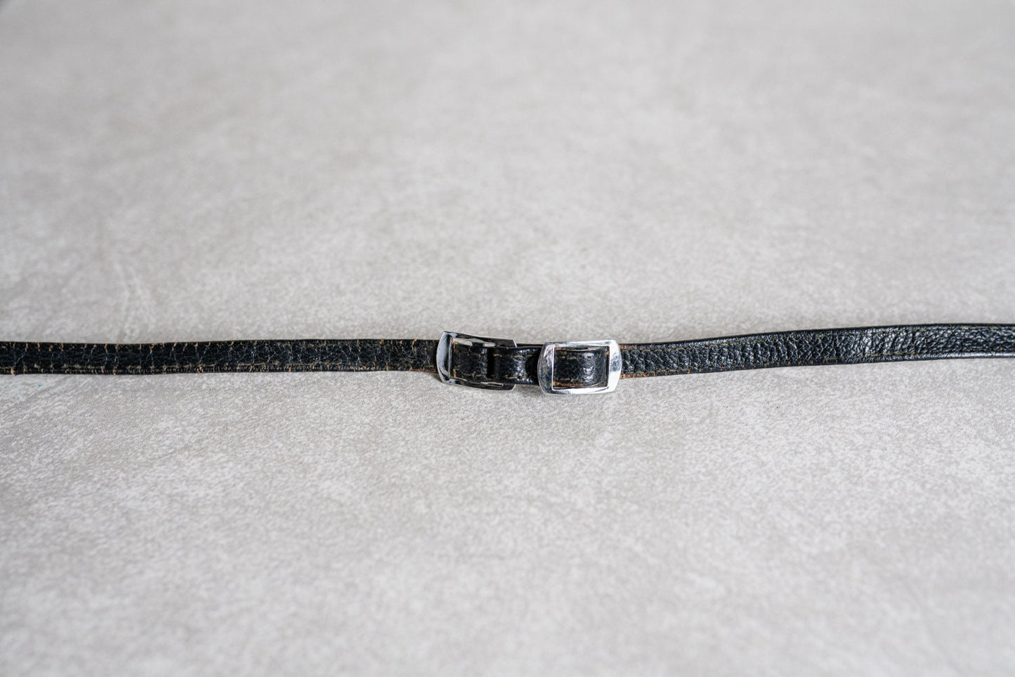 Vintage 1960s Black Leather Camera Strap