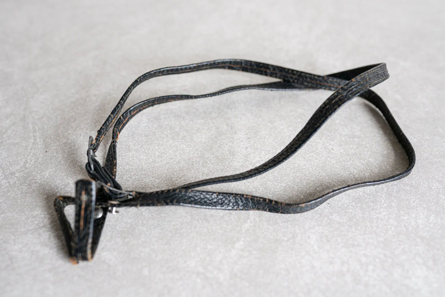 Vintage 1960s Black Leather Camera Strap