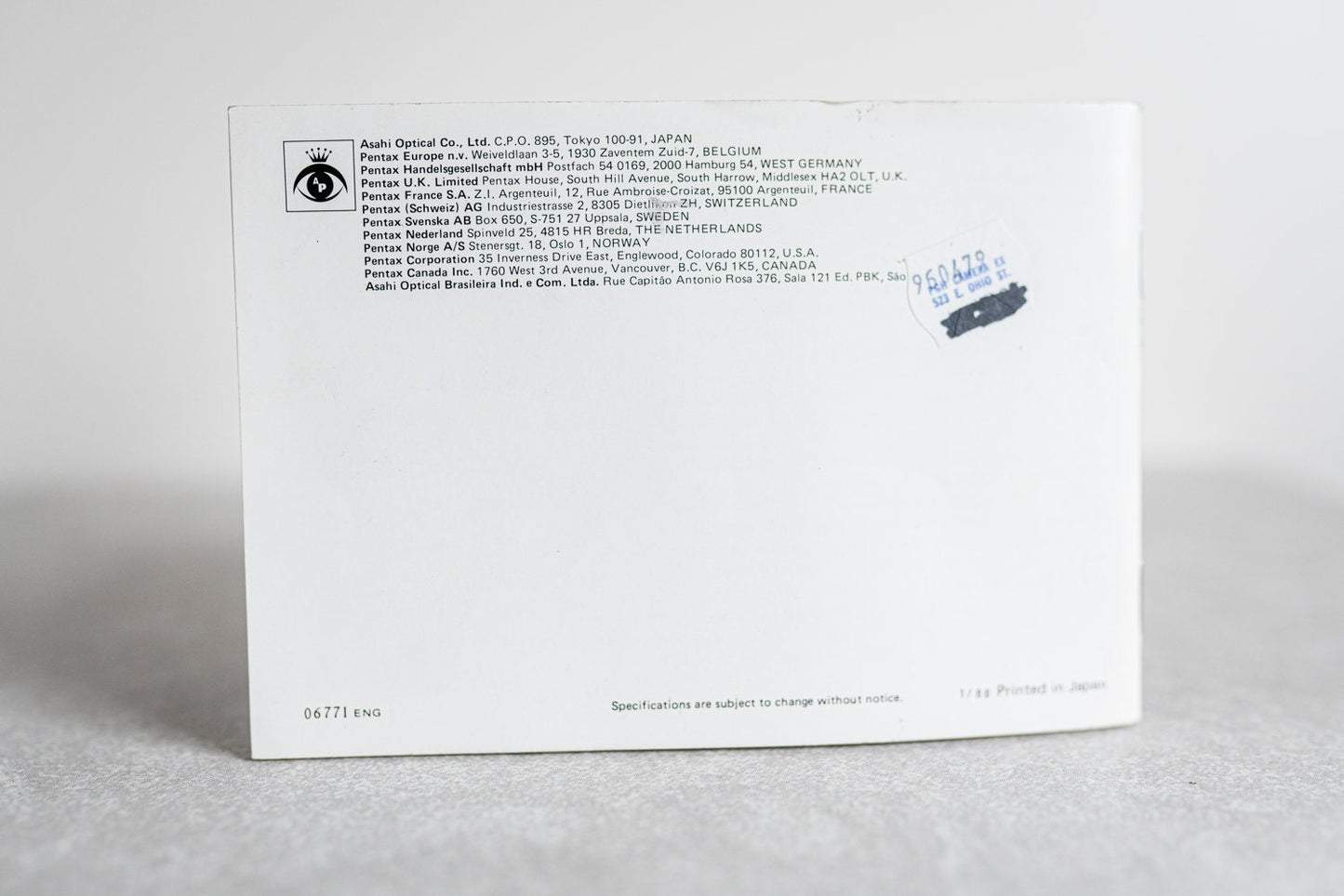 Pentax Lenses and Accessories Manual