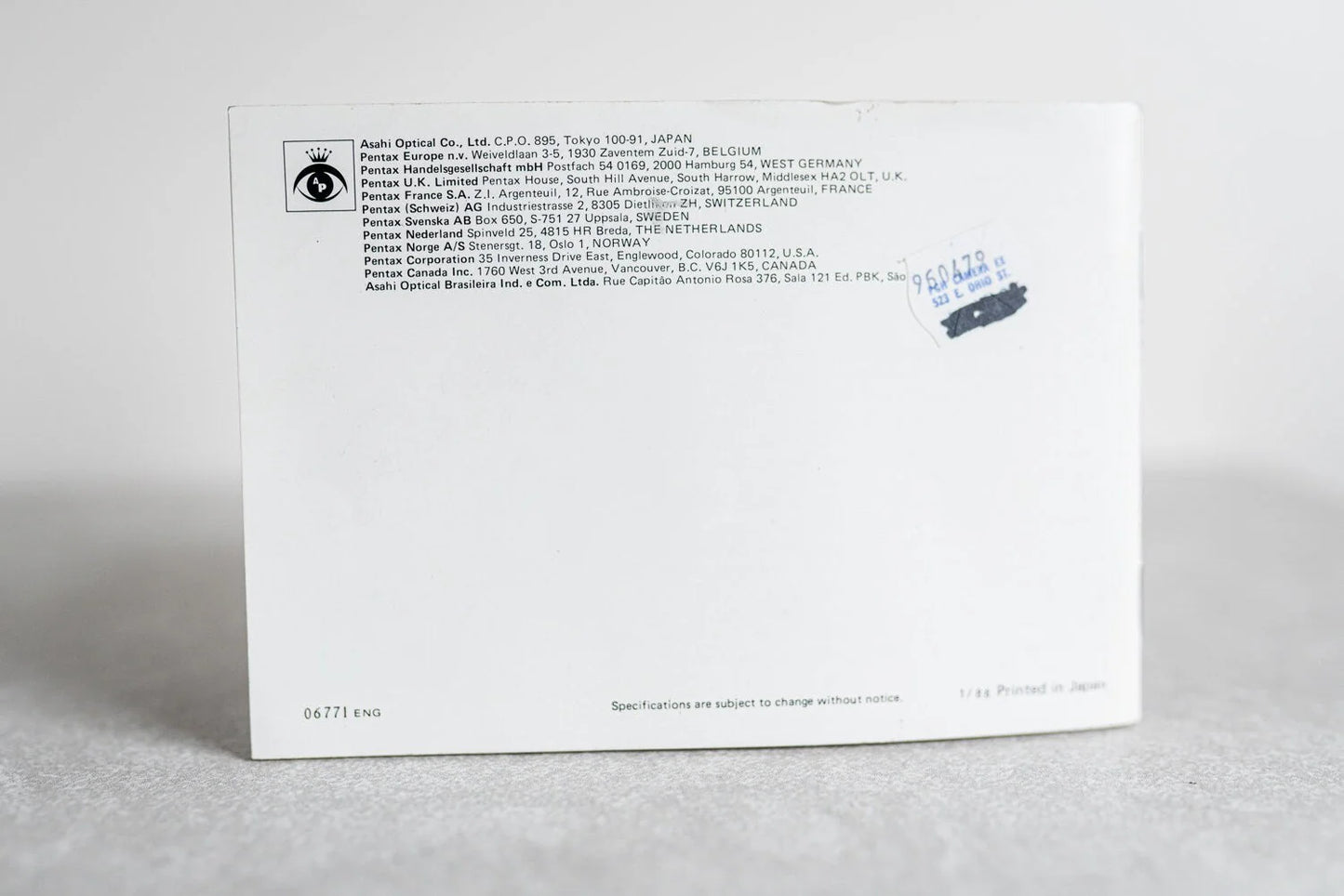 Pentax Lenses and Accessories Manual