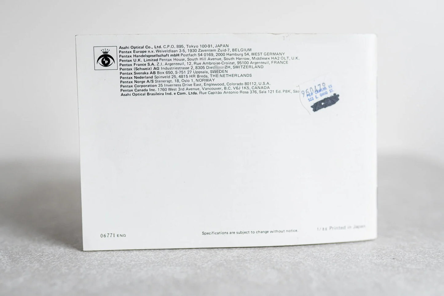 Pentax Lenses and Accessories Manual