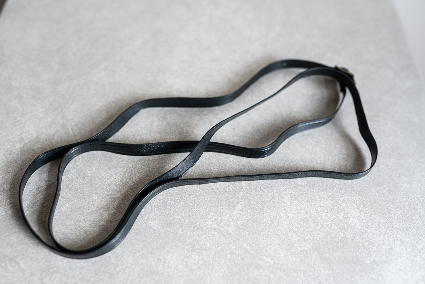 Vintage Black Vinyl Camera Strap - Circa 1960s