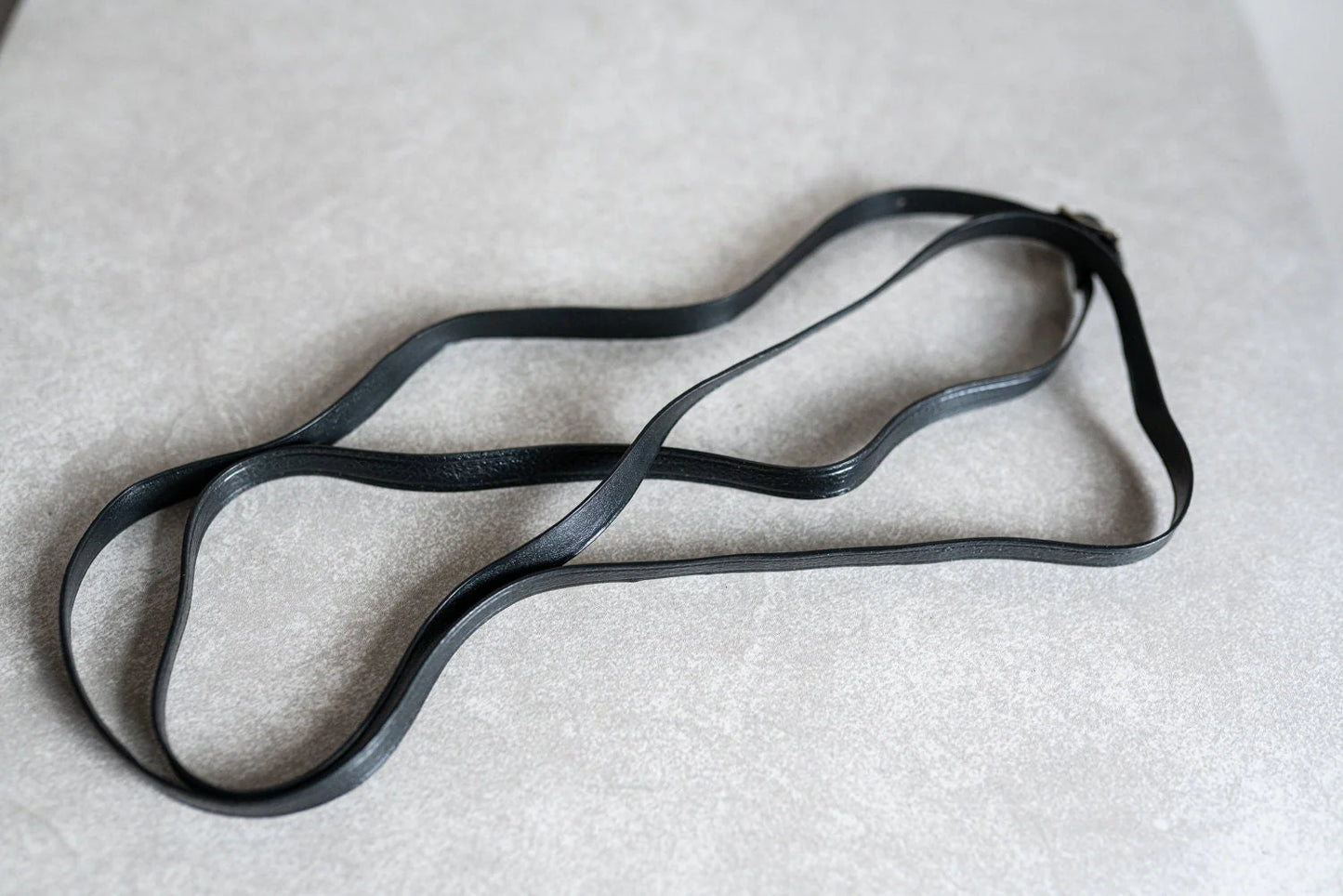 Vintage Black Vinyl Camera Strap - Circa 1960s