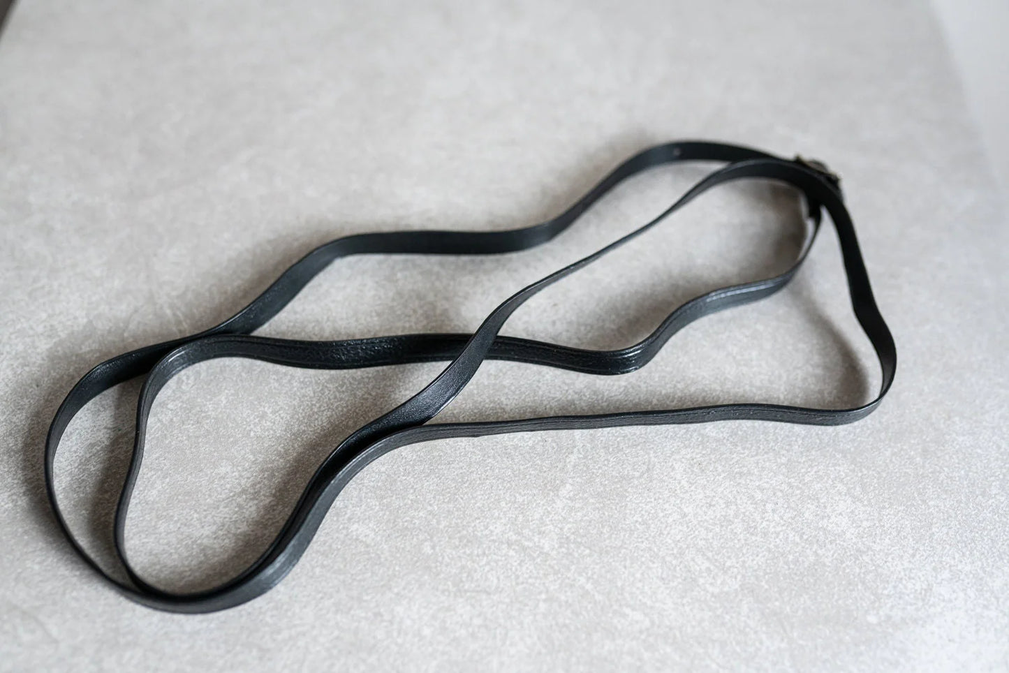 Vintage Black Vinyl Camera Strap - Circa 1960s