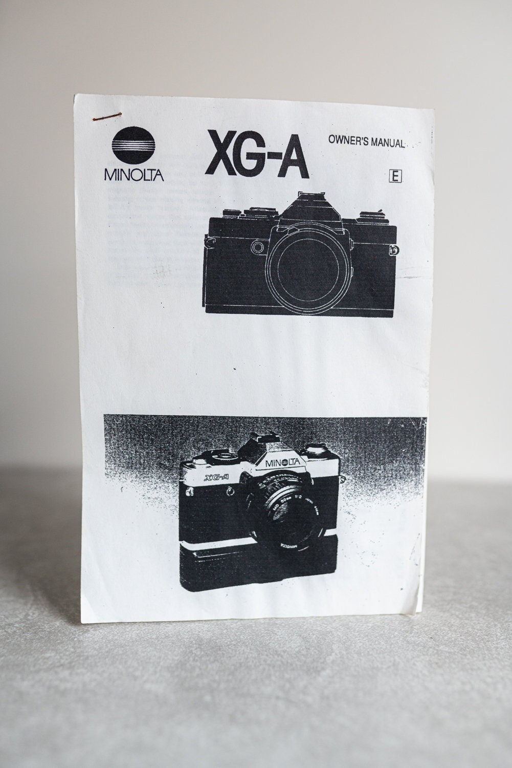 Minolta XG-A Camera Owners Manual - Instruction Manual - English - Copy