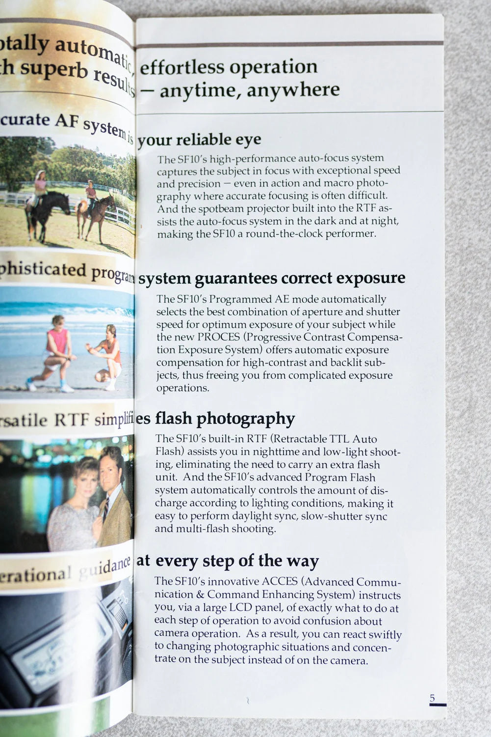 Pentax SF10 35mm SLR Camera Sales Brochure Pamphlet Booklet