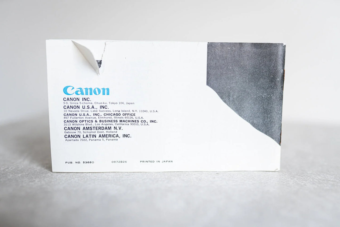 Canon Interchangeable Lenses FD Instructions - English Edition