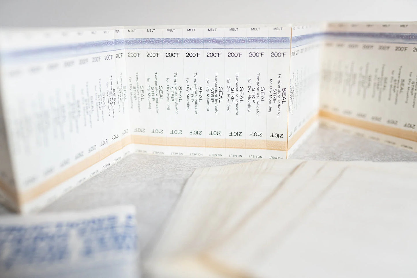 Vintage Seal 4x5 Temperature Indicator Strips and Release Paper Sheets