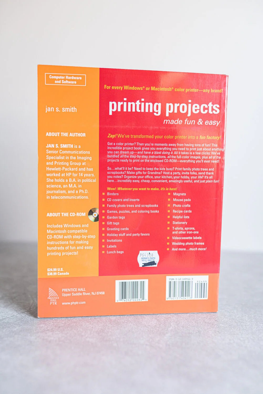 Printing Projects Made Fun and Easy the Official HP Guide by Jan S. Smith