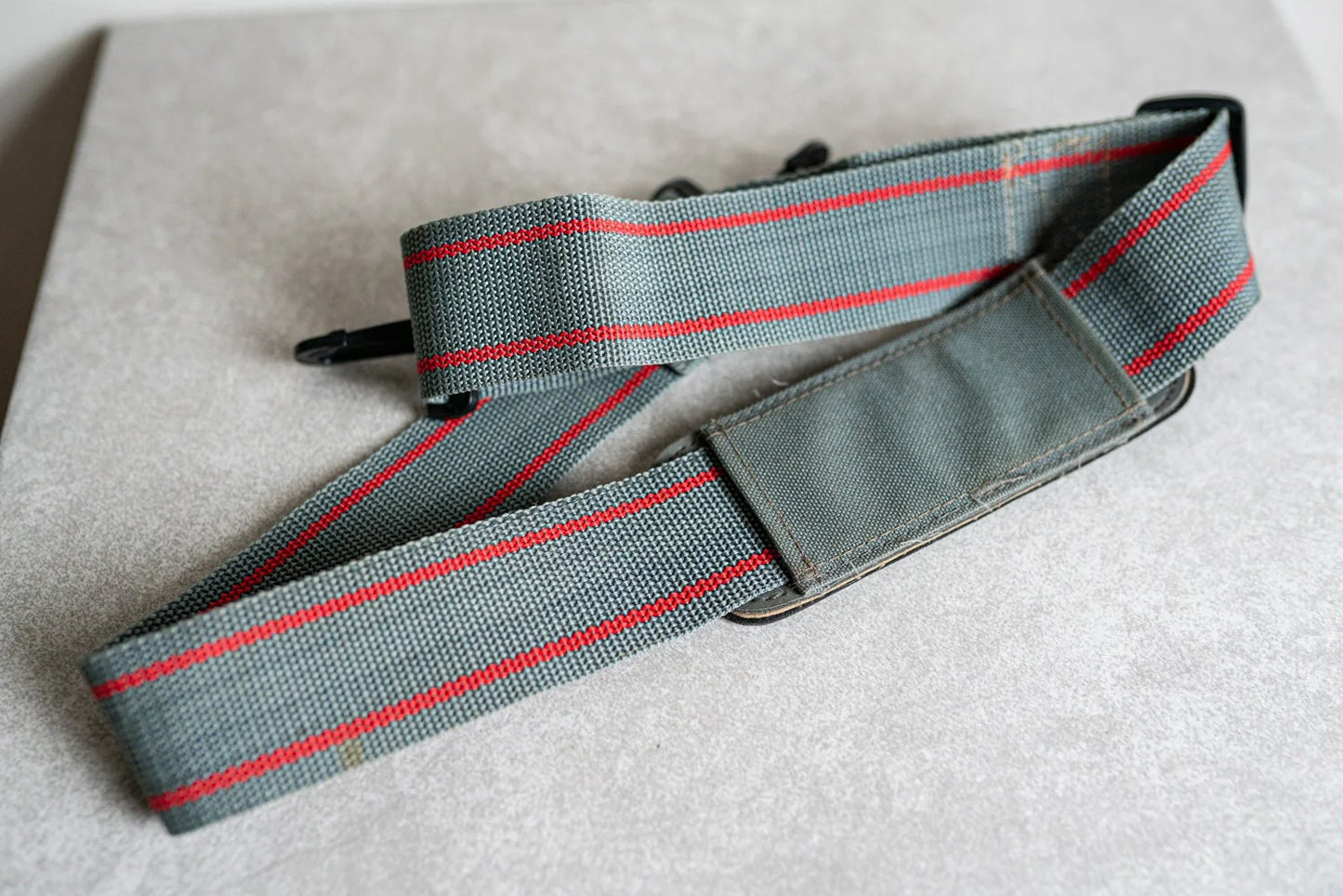 Retro Red and Grey Wide Camera / Bag Strap - Circa 1970s