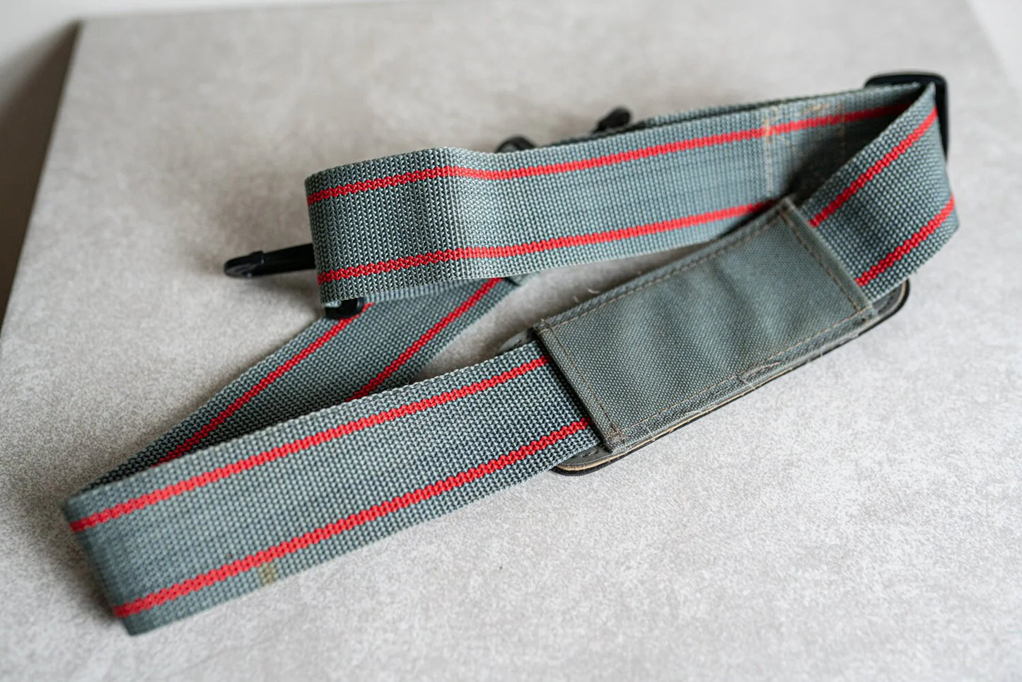 Retro Red and Grey Wide Camera / Bag Strap - Circa 1970s