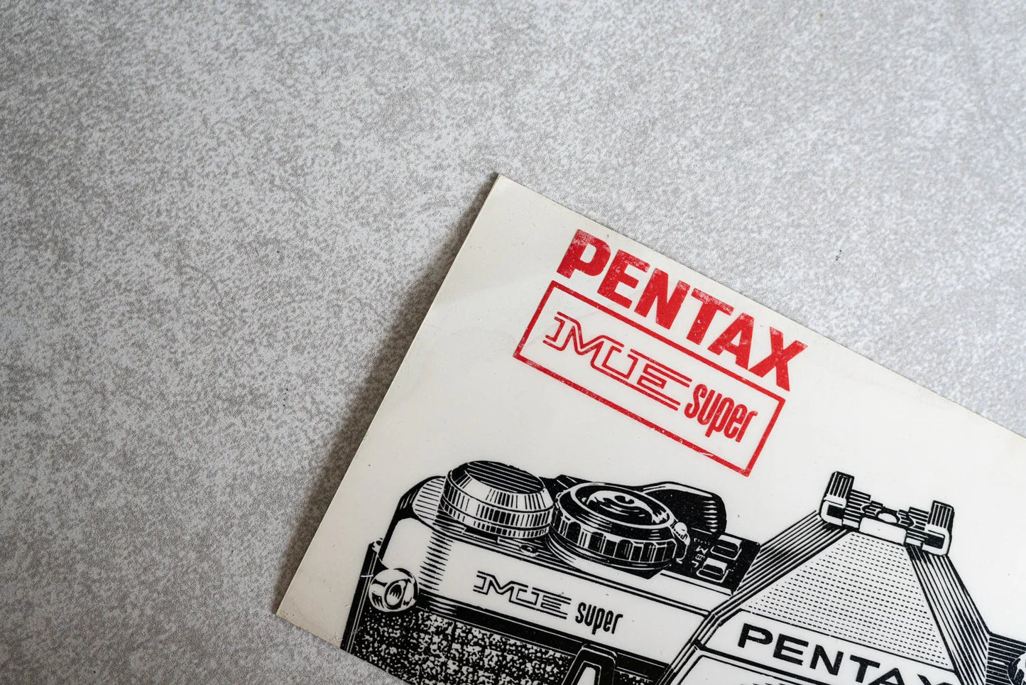 Pentax ME Super Non-Adhesive Window Decal