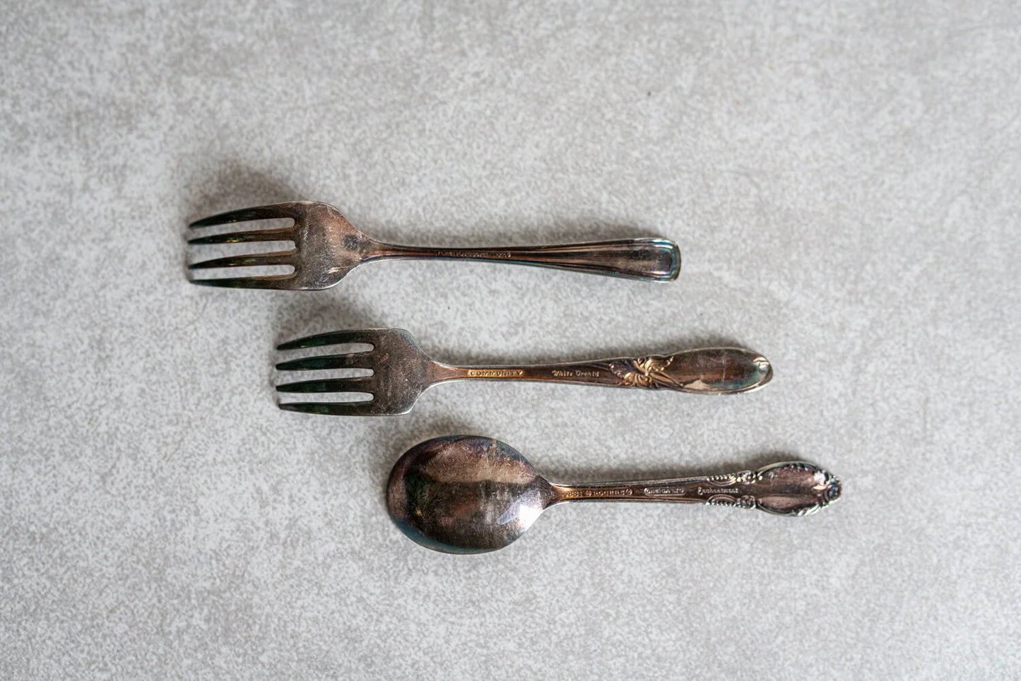Childrens Silverware - 2 Forks and 1 Spoon