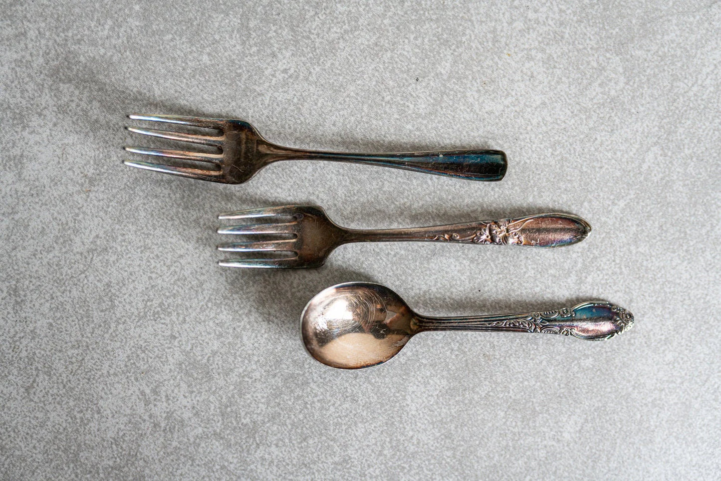 Childrens Silverware - 2 Forks and 1 Spoon