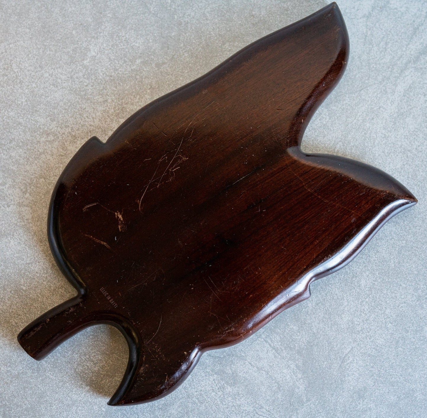 Vintage Wooden Leaf Dish - Circa 1960s