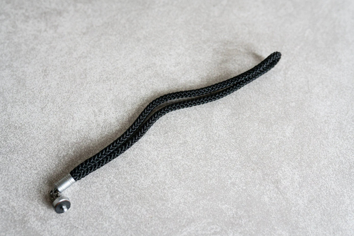 Black Braided Camera Wrist Strap - Threaded Mount
