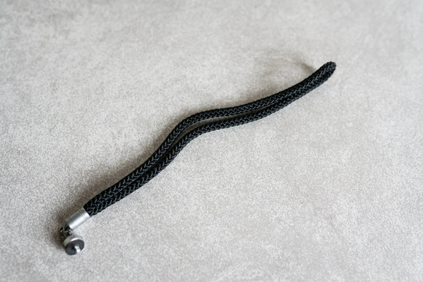 Black Braided Camera Wrist Strap - Threaded Mount
