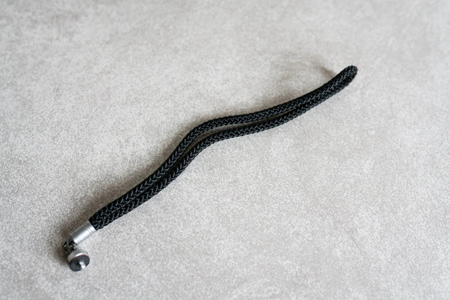 Black Braided Camera Wrist Strap - Threaded Mount