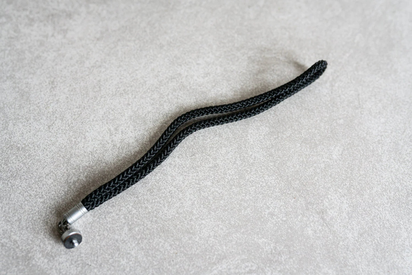 Black Braided Camera Wrist Strap - Threaded Mount