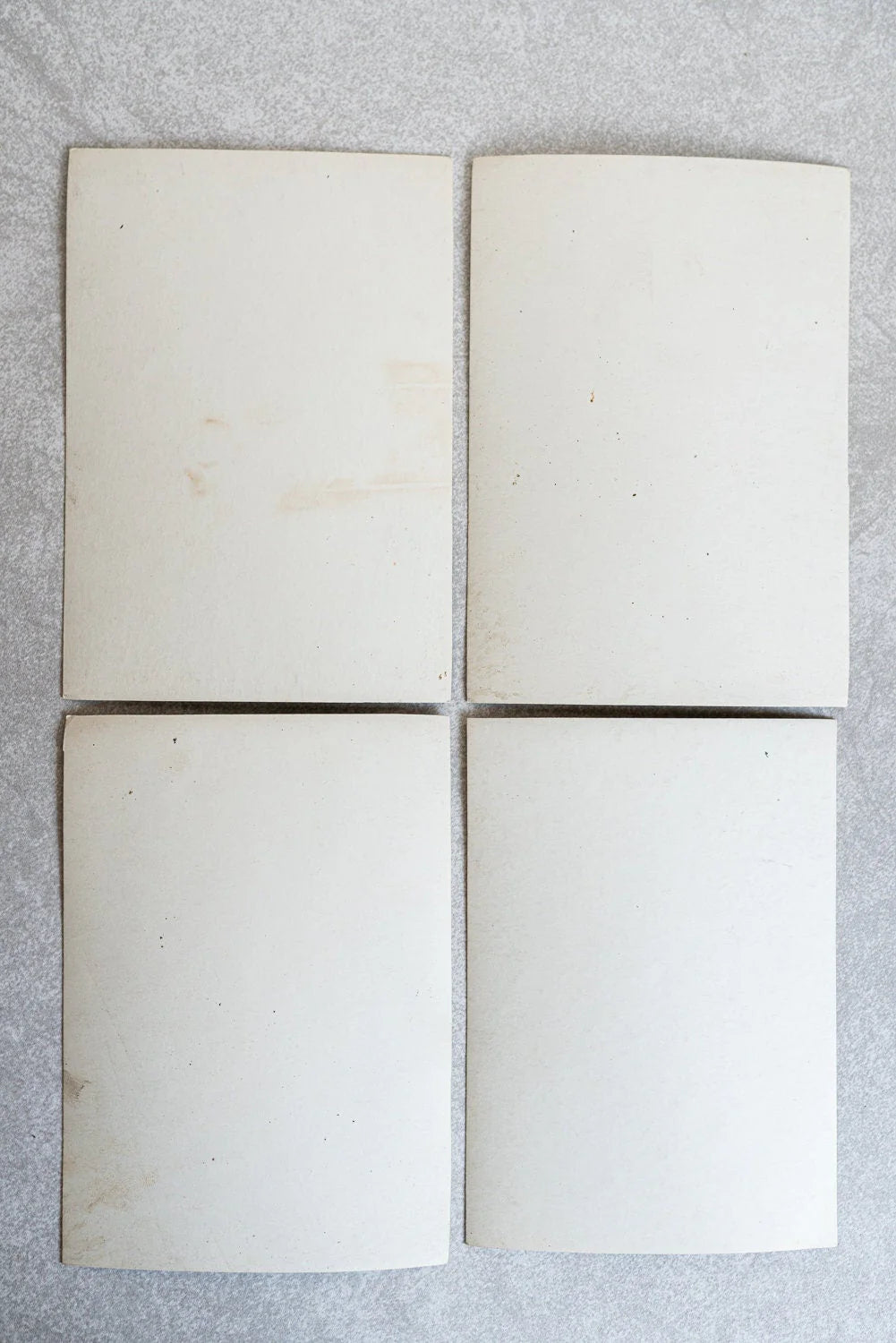 Lady Picking Daisies in Garden - Lot of 4