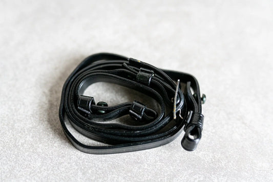 Vintage Black Vinyl Camera Strap