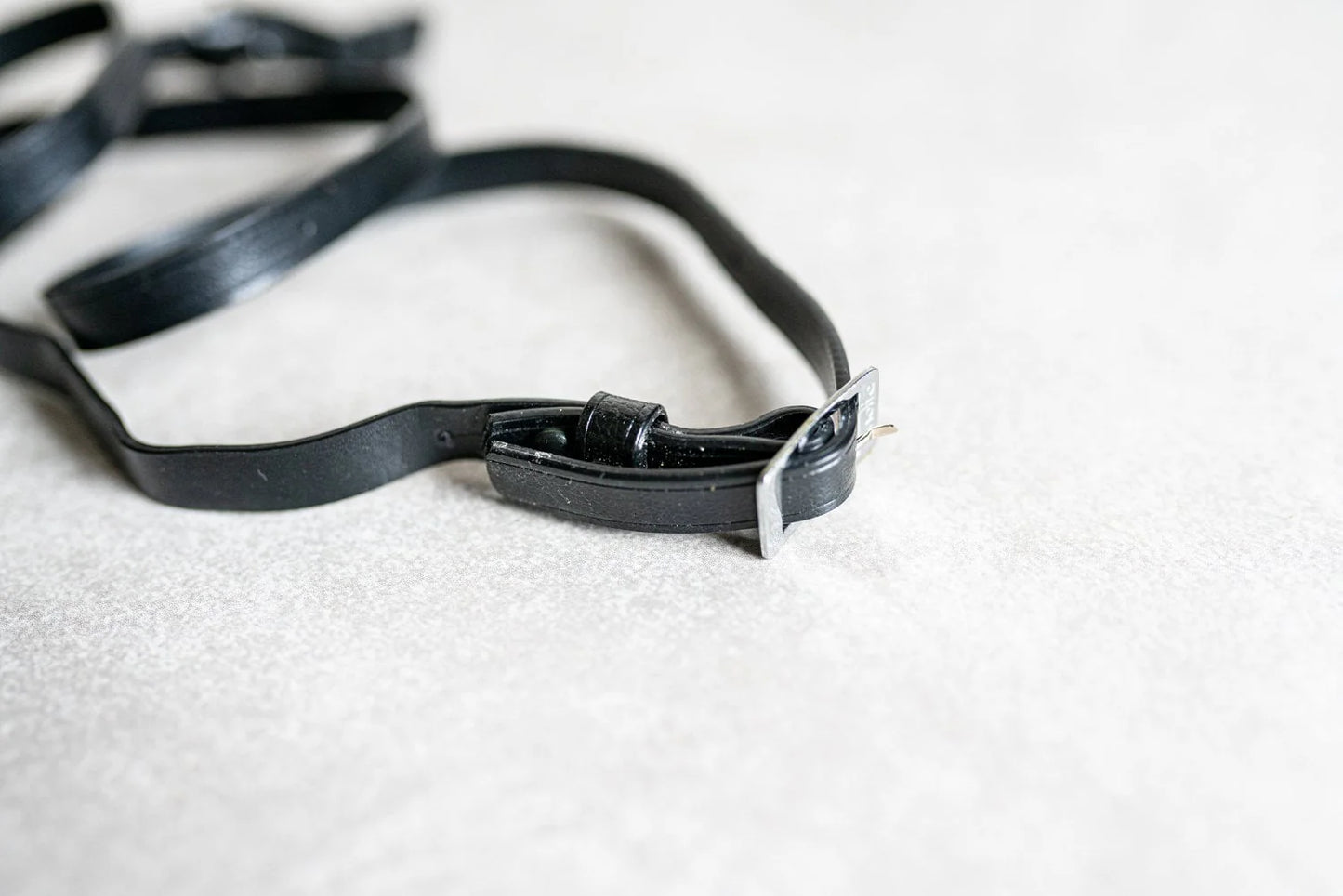 Vintage Black Vinyl Camera Strap