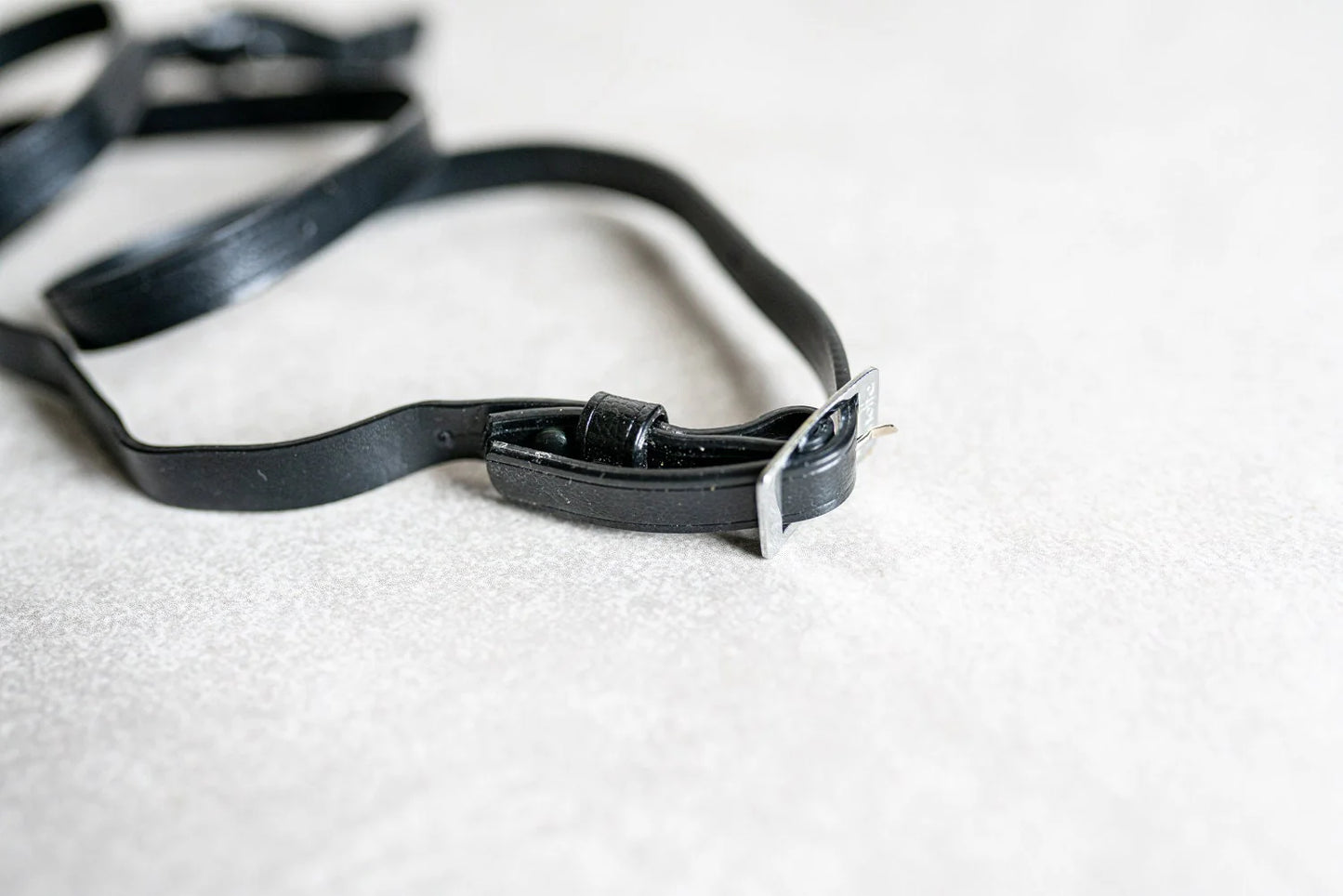 Vintage Black Vinyl Camera Strap