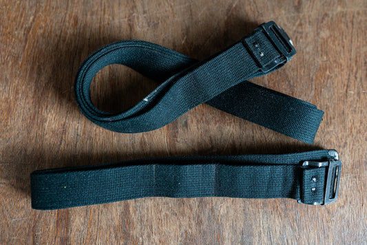 Vintage Black Camera Bag Strap - Two Pieces