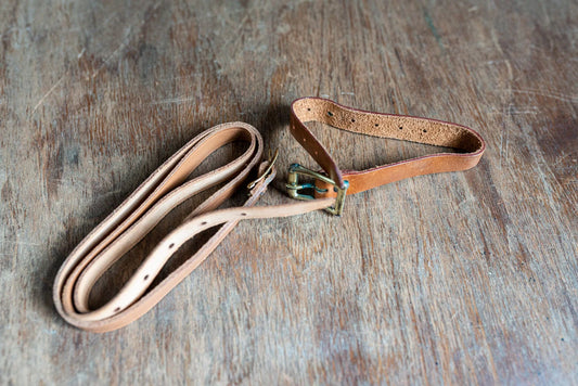 Vintage Brown Leather Camera Straps - Set of 2 - Circa 1970s