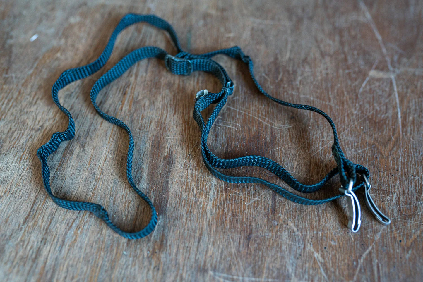 Vintage Black Camera Strap w/ Clips - Circa 1960s