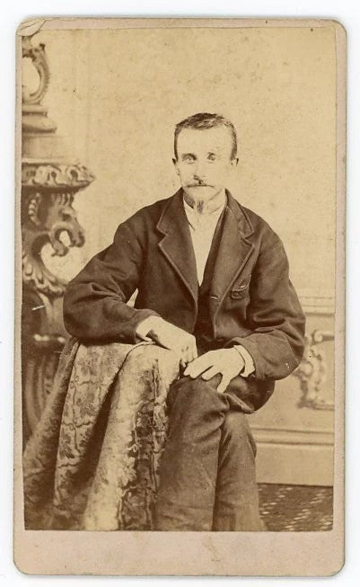 Portrait of Man w/ Thin Beard -  - Vintage CDV