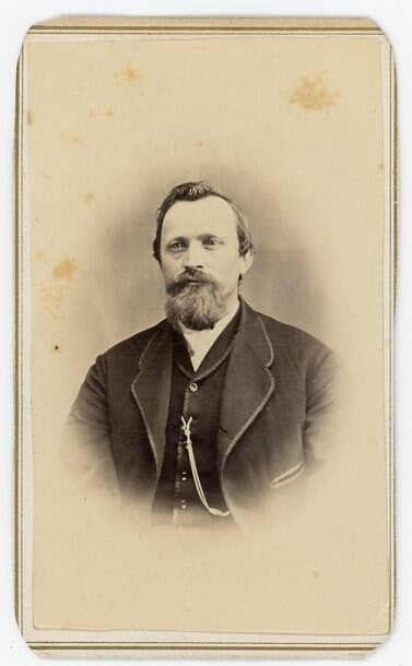 Portrait of Somber Man - Vintage CDV