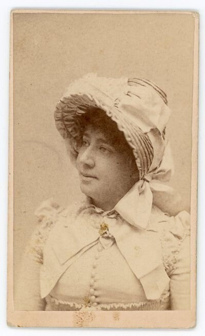 Portrait of Woman in a Bonnett - R. F. Adams - St. Louis, MO - Vintage CDV