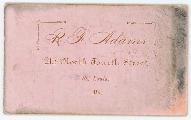 Portrait of Woman in a Bonnett - R. F. Adams - St. Louis, MO - Vintage CDV