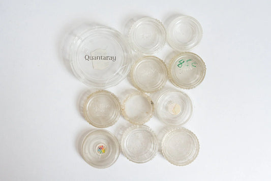 Vintage Plastic FILTER Cases - Lot of 11 - Assorted Sizes - Originally for Lens Filters