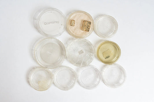 Vintage Plastic FILTER Cases - Lot of 10 - Assorted Sizes - Originally for Lens Filters