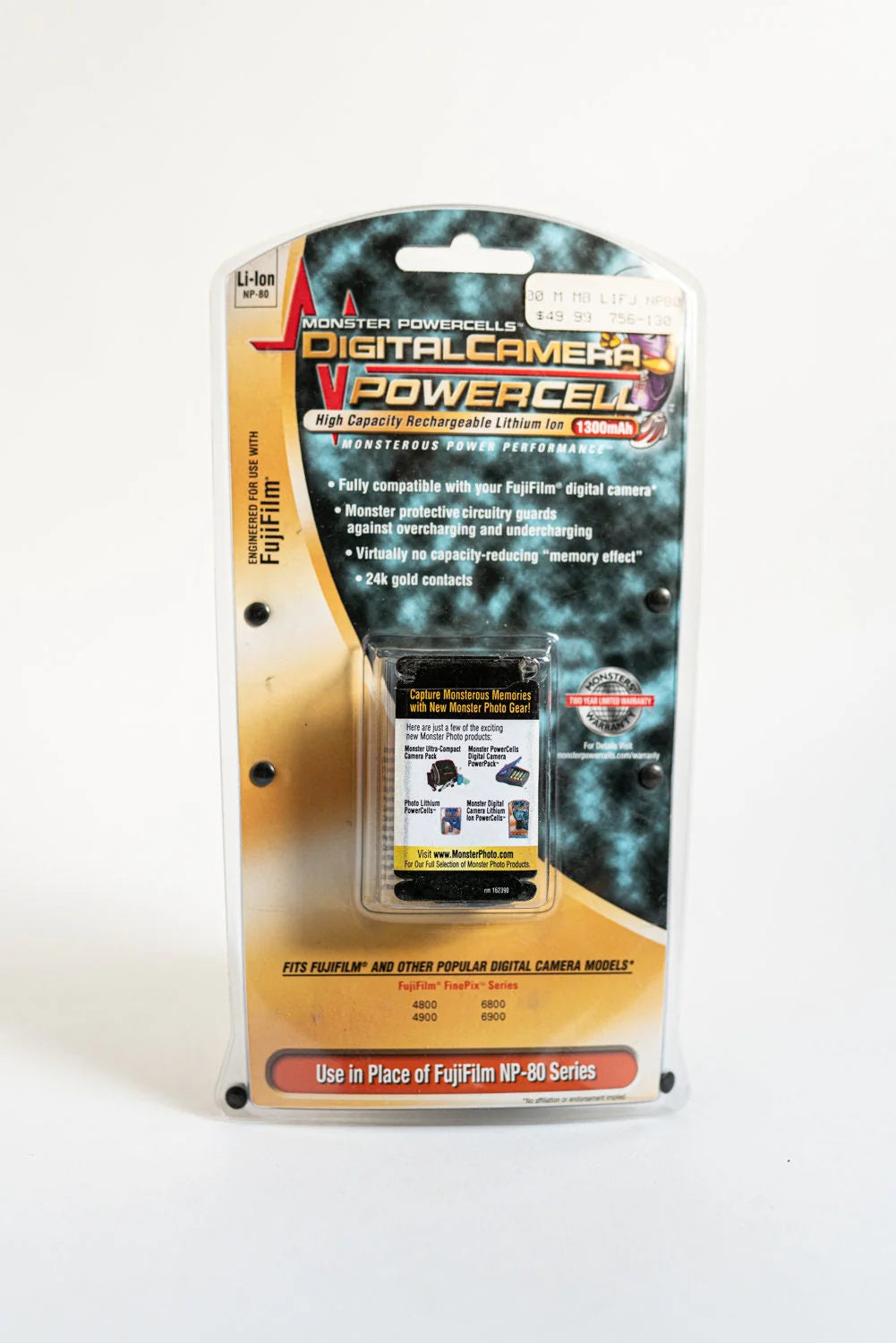 Monster Powercells NP-80 Battery for Fujifilm FinePix Cameras - New Old Stock