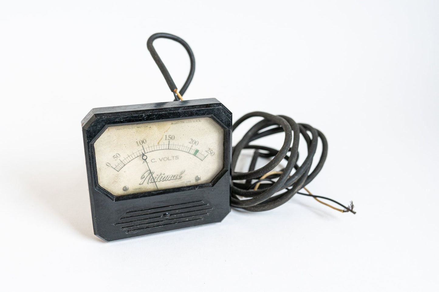 Art Deco A.C. Volt Meter National Display - AS IS - Prop or Display