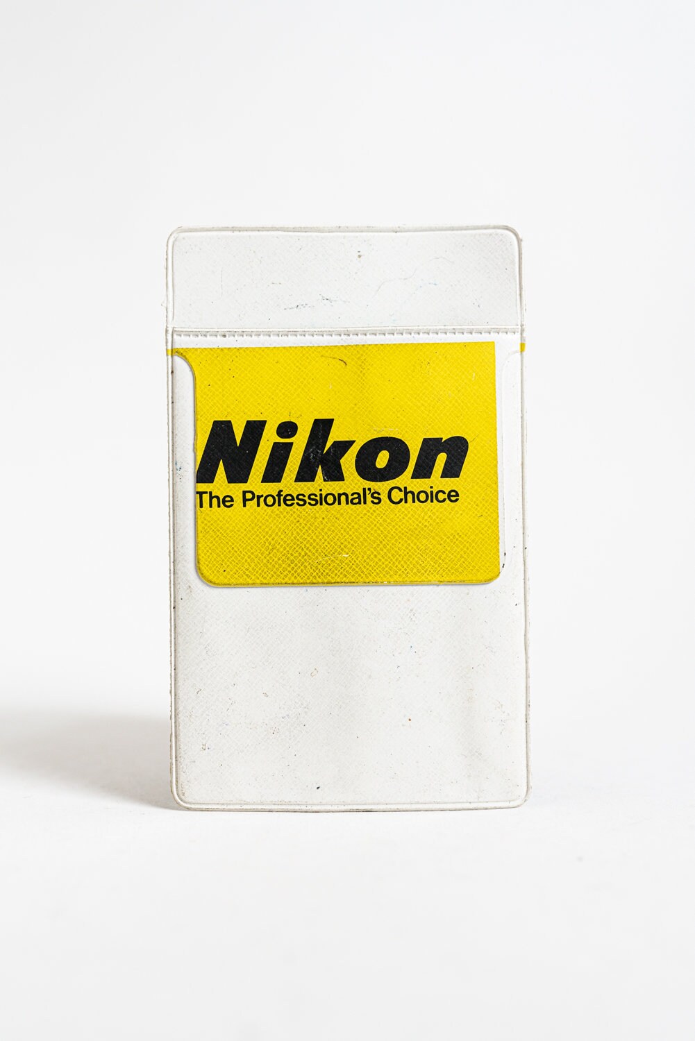 Vintage Nikon Pocket Protector - Yellow and White